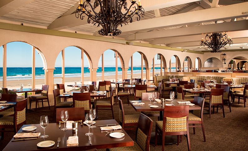 The Shores La Jolla restaurant with a view seaside dining room.